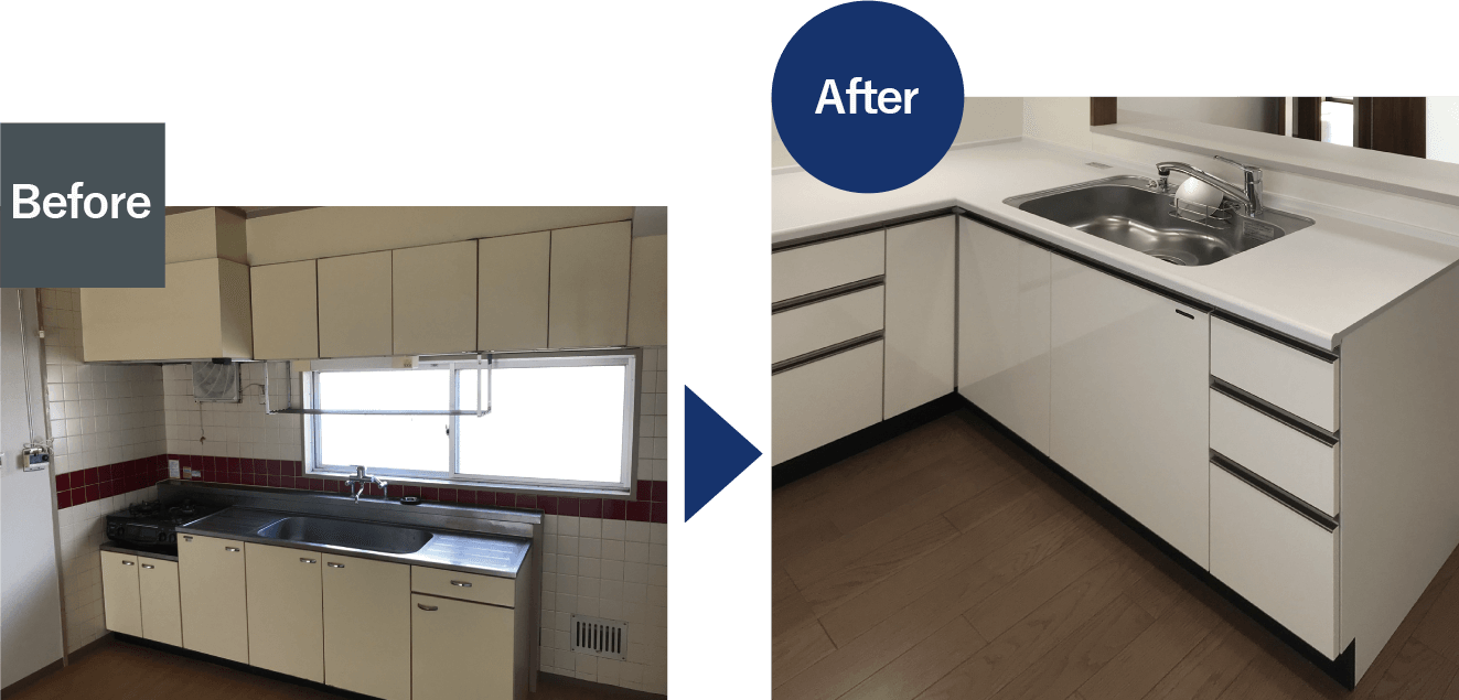 キッチンのビフォア＆アフター