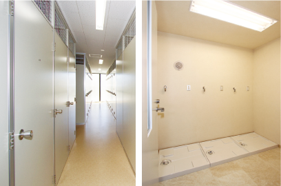 共用スペースの活用例「左：トランクルーム」「右：ランドリールーム」